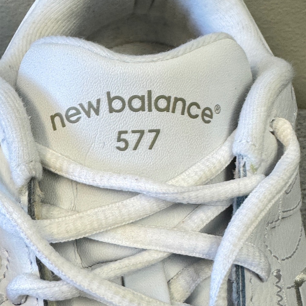 New Balance 577 SL-2 Shoes Mens 10.5 B Womens 12 WW577WT ABZORB White Walking - Picture 8 of 9